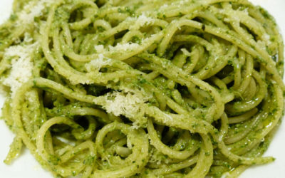 Spaghetti de Espinaca al Pesto