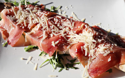 Bruschette con Prosciutto crudo, Rucola e Parmigiano